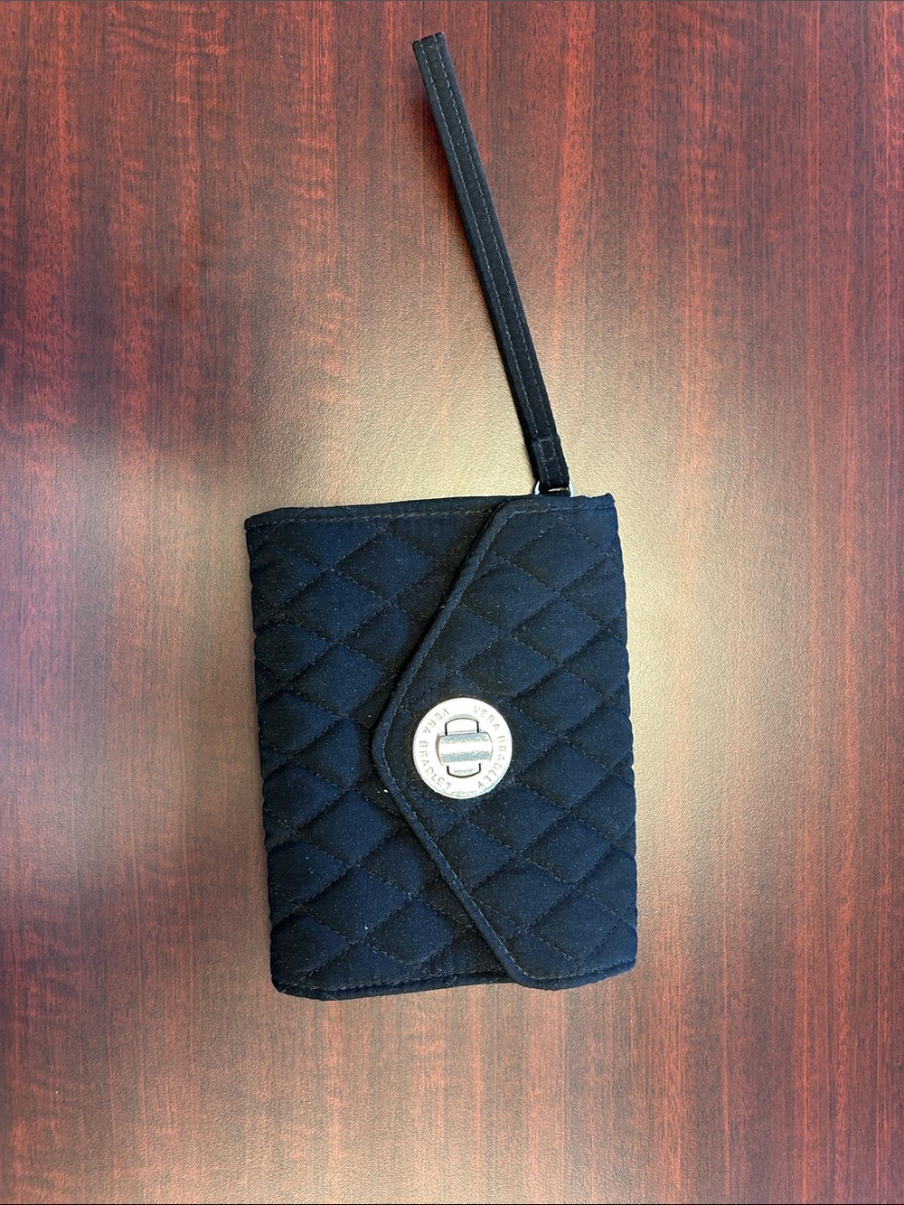 Vera Bradley Wristlet - Black Quilted